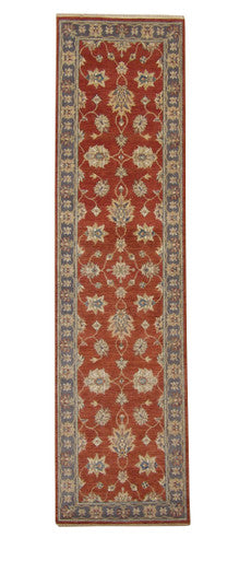 Traditional Indo Zigler Chobie Wool Hand Knotted Rug 2.7x9.11 -w20147