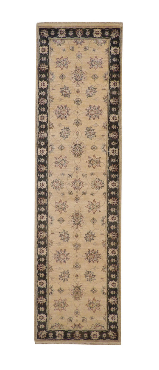 Traditional Indo Zigler Chobie Wool Hand Knotted Rug 2.8X9.10 -w20149