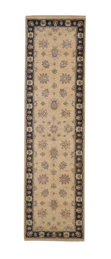 Traditional Indo Zigler Chobie Wool Hand Knotted Rug 2.8X9.10 -w20149