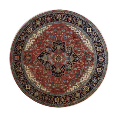 Tribal Fine Sherapi Wool Hand Knotted Rug 8.0x8.0  -w20201