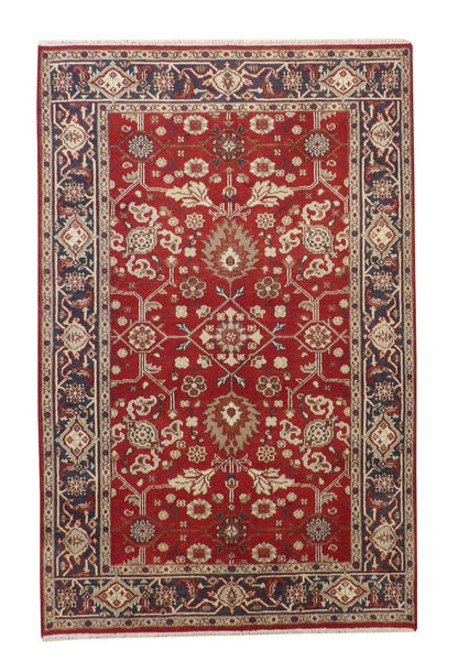 Traditional Sherapi Wool Hand Knotted Rug 6X9 - w20267