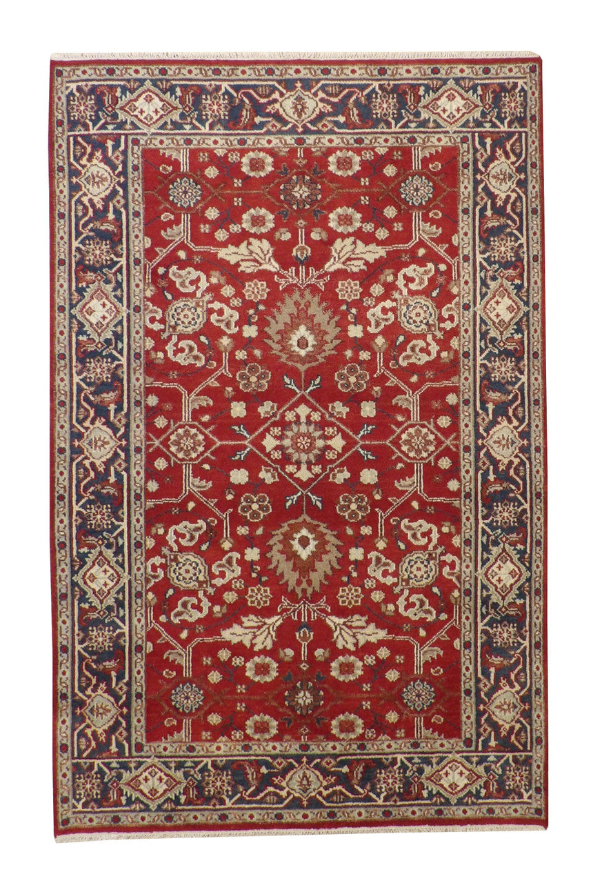 Traditional Sherapi Wool Hand Knotted Rug 6X9 - w20267