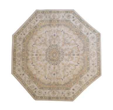Oushak Indo Zigler Wool Hand Knotted Rug 7.8x7.8  -w20337