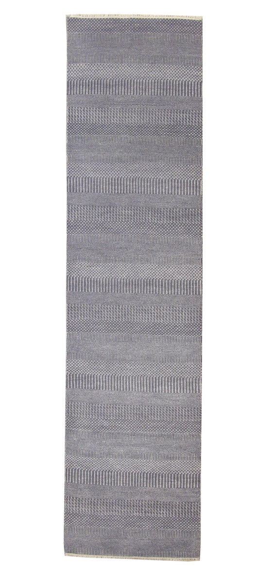 Modern Grass Design Wool Hand Knotted Rug 2.7x10.1 -w2084