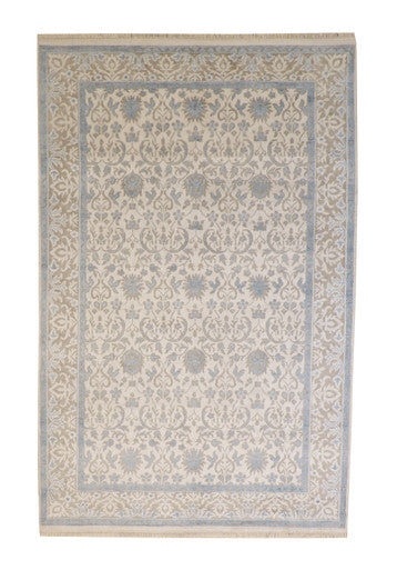 Tribal Silky Zigler Wool Hand Knotted Rug 6X9 - w2222