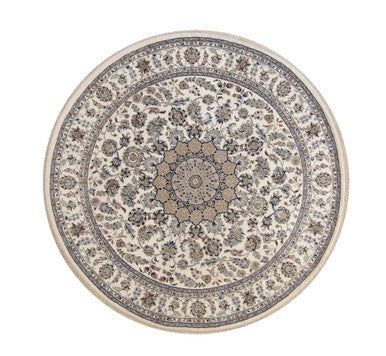 Traditional Indo Nain Wool Hand Knotted Rug 6.0x6.0  -w2346