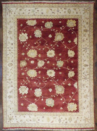 Turk Oushak Natural-dye 10'0"x14'0" Hand-knotted Rug -W382