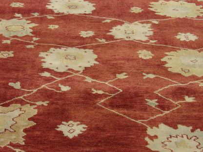 Turk Oushak Natural-dye 10'0"x14'0" Hand-knotted Rug -W382