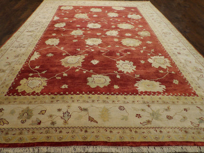 Turk Oushak Natural-dye 10'0"x14'0" Hand-knotted Rug -W382