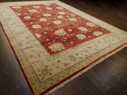 Turk Oushak Natural-dye 10'0"x14'0" Hand-knotted Rug -W382