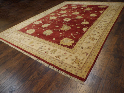 Turk Oushak Natural-dye 10'0"x14'0" Hand-knotted Rug -W382