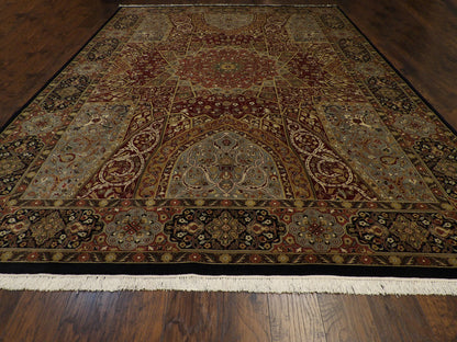Fine Persian Qum Mood Design 10'0"x14'0" Hand-knotted Rug -W383