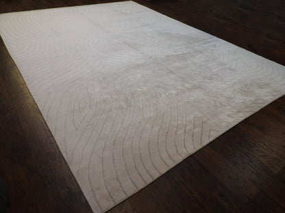 Modern Wave Design 10'0"x14'0" Hand-knotted Rug -W425
