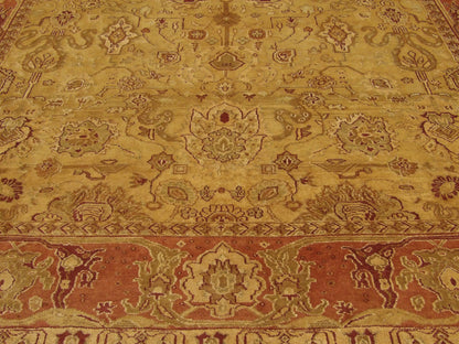Agra Vintage Ziegler Hand knotted Wool Rug 10'0" x 14'0" - w427