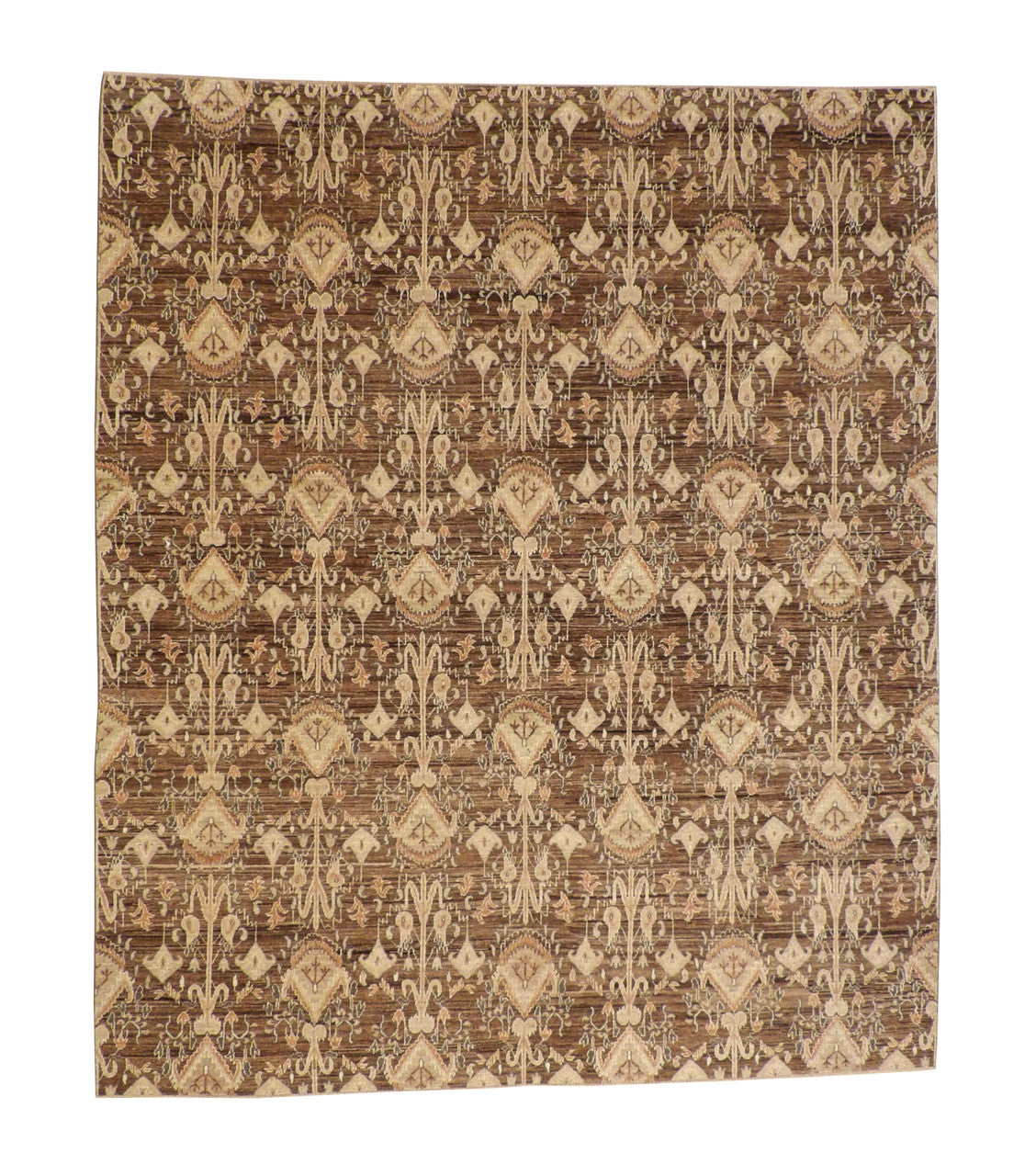 Tribal Vege-dye Ikat Wool Hand Knotted Rug 8.0x10.0 - w5097