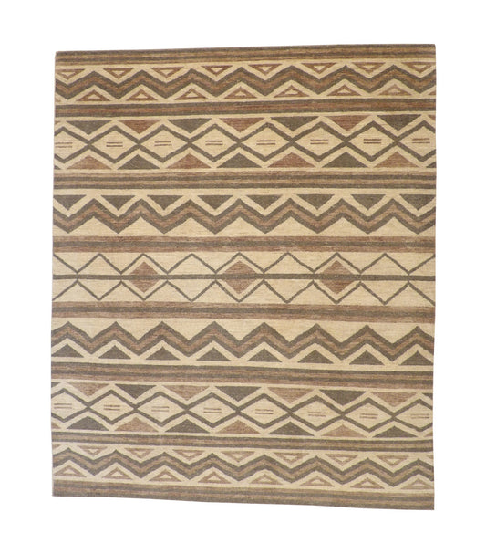 Tribal Morrocan Design Wool Hand Knotted Rug 8.0x10.0 - w5100