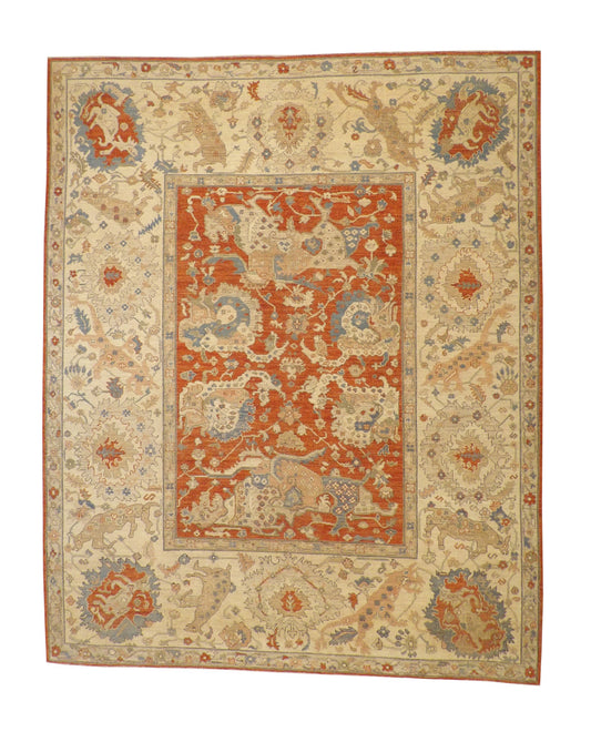 Tribal Vege-dye Mamluk Wool Hand Knotted Rug 9.1x12.0 - w5104