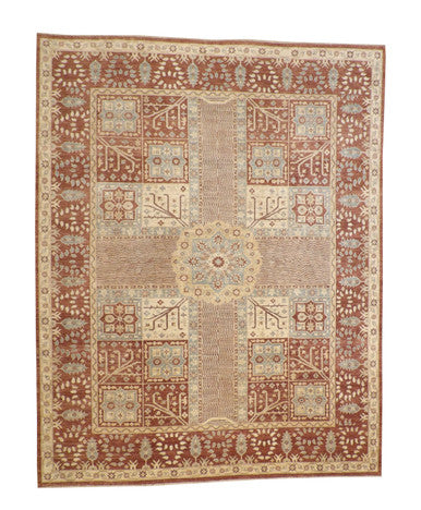 Tribal Vege-dye Mamluk Wool Hand Knotted Rug 9.0x12.0 - w5113
