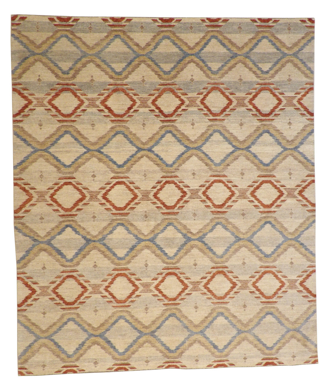 Tribal Morrocan Design Wool Hand Knotted Rug 8.0x10.0 - w5114
