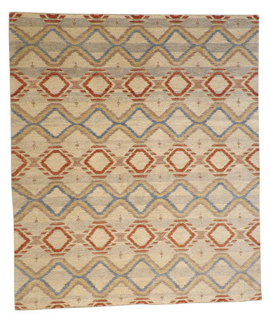 Tribal Morrocan Design Wool Hand Knotted Rug 8.0x10.0 - w5114