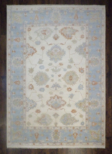Turk Oushak Natural-dye 10'0"x14'0" Hand-knotted Rug -W556