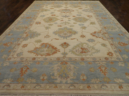 Turk Oushak Natural-dye 10'0"x14'0" Hand-knotted Rug -W556