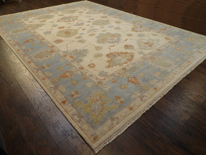 Turk Oushak Natural-dye 10'0"x14'0" Hand-knotted Rug -W556