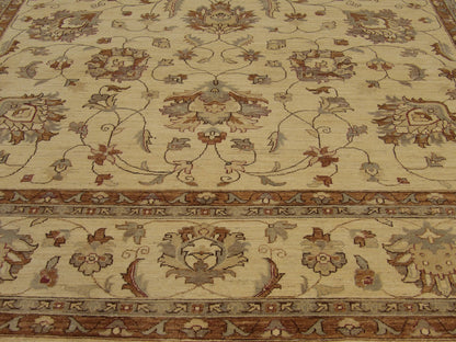 Oushak Chobie Natural-dye 10'0"x14'0" Hand-knotted Rug -W558