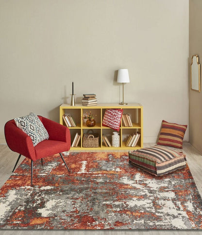 Hand Knotted Wool & Silk Modern Rug KZF5170