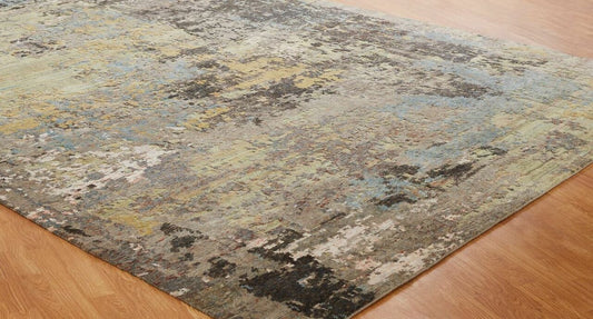 Hand Knotted Wool & Silk Modern Rug KZF5190