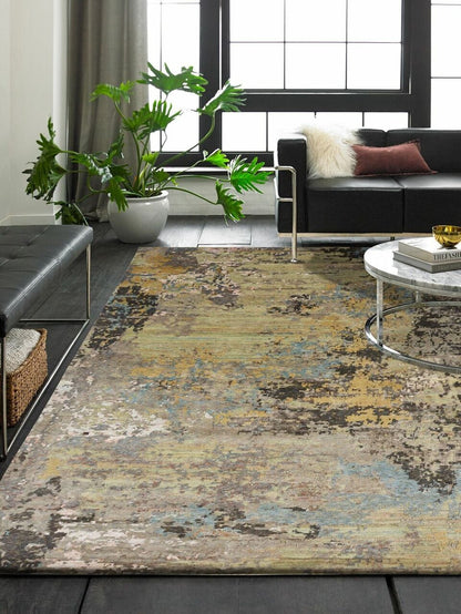 Hand Knotted Wool & Silk Modern Rug KZF5190