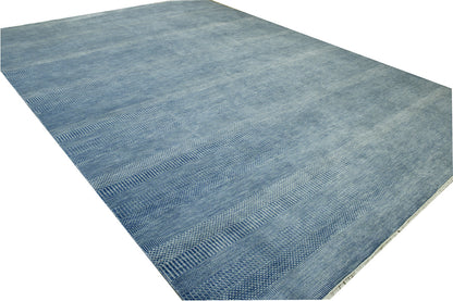 Close-up of wool pile, Blue & Teal rug