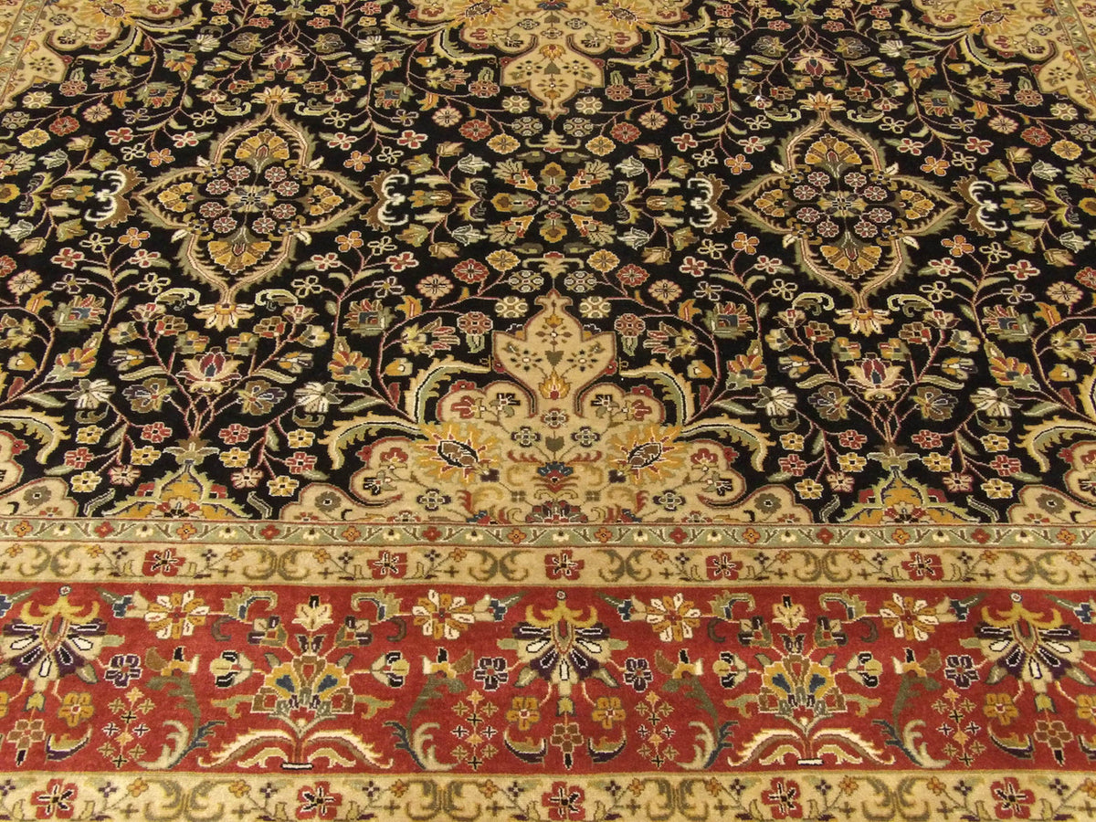 Fine Persian Haji Jalili rug border detail