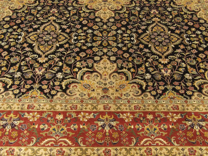 Fine Persian Haji Jalili rug border detail