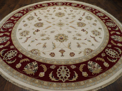 Ziegler Oushak / Peshawar hand-knotted wool rug in Beige, 10'0" x 10'0", SKU w11421