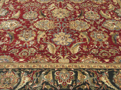 Persian Kashan rug border detail