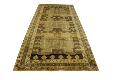 Tribal Antique Hamadan rug border detail