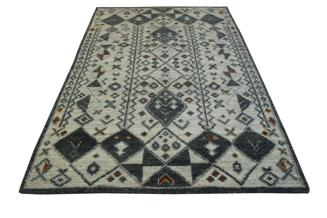 Full view of Tribal Moroccan Flatweave rug