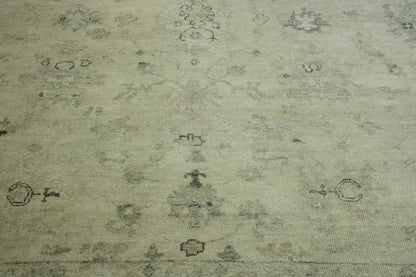 Oushak Ziegler hand-knotted wool rug in Gray & Beige, full view