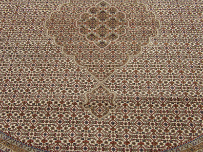 Back of Fine Persian Mir Bidjar hand-knotted rug