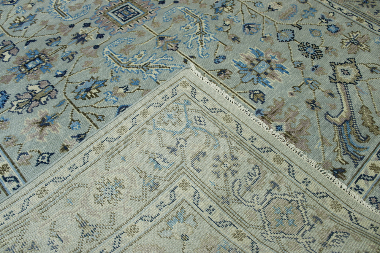 Oushak Colorful Ziegler pattern detail