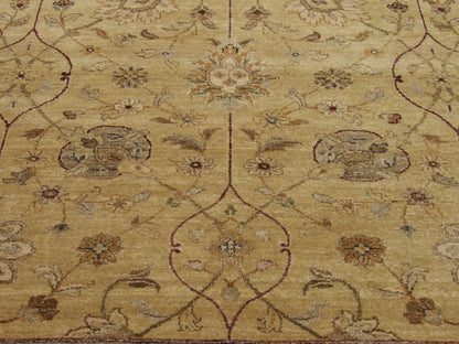 Back of Agra Ziegler hand-knotted rug