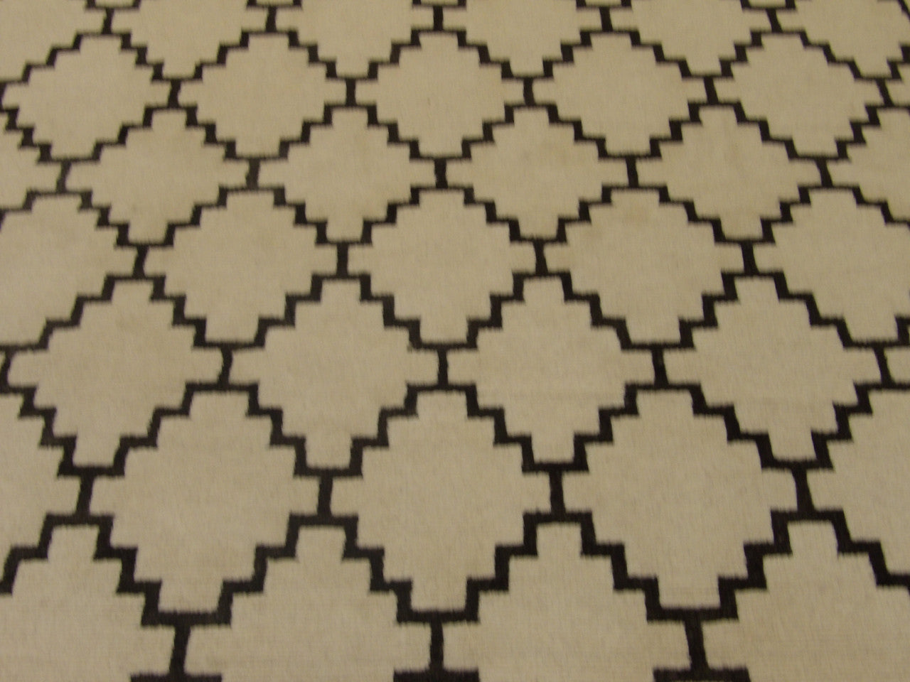 Back of Moroccan hand-knotted rug