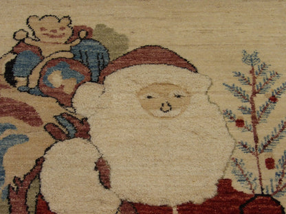 Full view of Santa Christmas rug