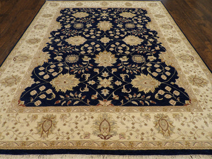 Chobie Traditional hand-knotted wool rug in Blue, 8'0" x 10'1", SKU w997