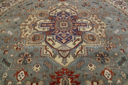 Full view of Tribal Indo Heriz rug