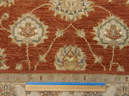 Beige & Rust Indo Chobi Natural Dye rug in room setting
