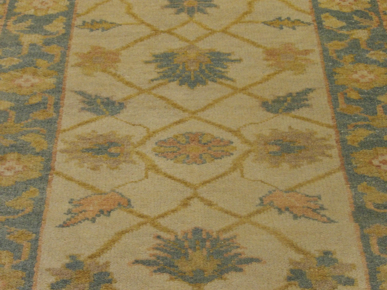Back of Turk Oushak Stone Wash hand-knotted rug
