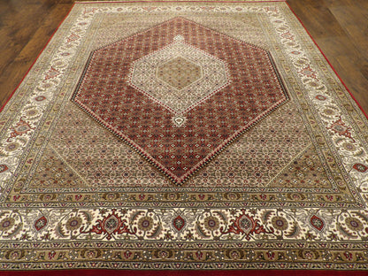 Fine Persian Bidjar Mir rug corner detail
