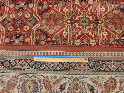 Beige & Rust Tribal Persian Herati Mir rug in room setting